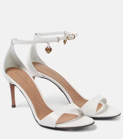 Dolce & Gabbana Dg Leather Sandals In White