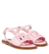 Dolce & Gabbana Slingback-sandalen Dg Aus Leder In Pink