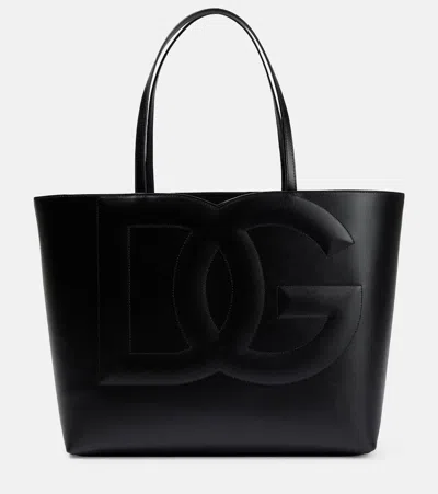 Dolce & Gabbana Medium Dg Logo Tote Bag In Black