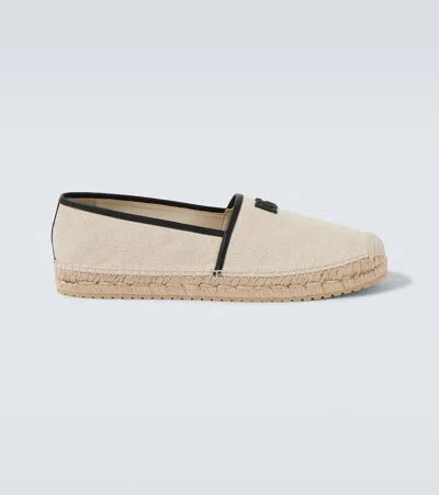 Dolce & Gabbana Dg Leather-trimmed Espadrille Sandals