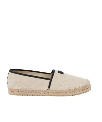 Dolce & Gabbana Dg Leather-trimmed Espadrille Sandals In White