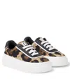 Dolce & Gabbana Leopard-print Logo Sneakers In Brown