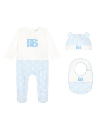 Dolce & Gabbana Dg-logo Babygrow Set In White