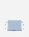 Dolce & Gabbana Dg Logo Leather Crossbody Bag In Light Blue