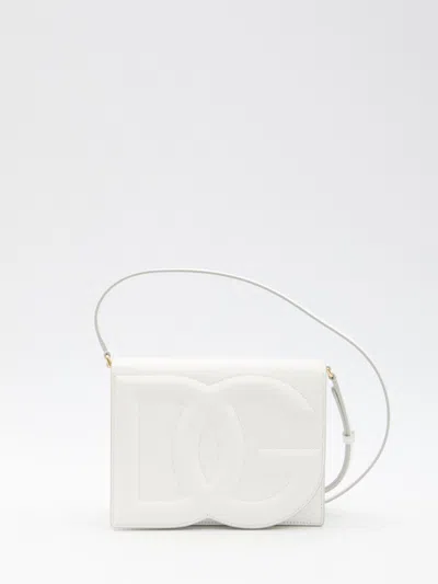 Dolce & Gabbana Mini Leather Shoulder Bag In White