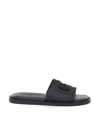 Dolce & Gabbana Sandals Slides With Cut-out Detail In Black