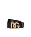 Dolce & Gabbana Dg Logo Belt In Black