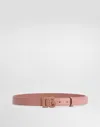 Dolce & Gabbana Dg Logo Belt In Pink