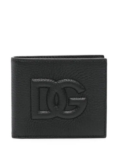 Dolce & Gabbana Dg-logo Bi-fold Wallet In Black