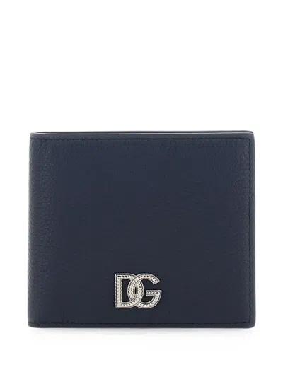Dolce & Gabbana Dg Logo Bifold Wallet In Blue
