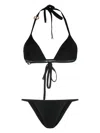Dolce & Gabbana Klassischer Triangel-bikini In Schwarz
