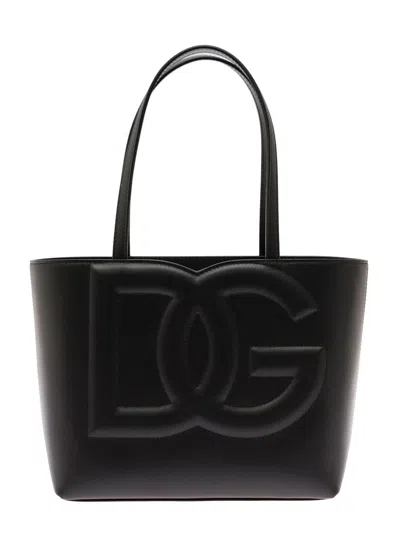 Dolce & Gabbana Black Small Dg Logo Tote