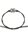 Dolce & Gabbana Logo Bracelet Metal Accents In Black