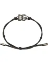 Dolce & Gabbana Logo Bracelet Metal Accents In Black