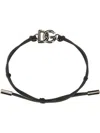 Dolce & Gabbana Logo Bracelet Metal Accents In Black