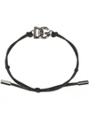 Dolce & Gabbana Logo Bracelet Metal Accents In Black