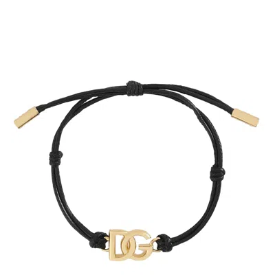 Dolce & Gabbana Dg Logo Bracelet In Black
