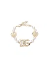 Dolce & Gabbana Elegant Brass And Plastic Women's Bracelet In Yellow