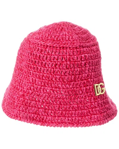 Dolce & Gabbana Dg Logo Bucket Hat In Pink