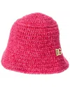 Dolce & Gabbana Woman Hat Fuchsia Size M Cotton, Zamak In Pink