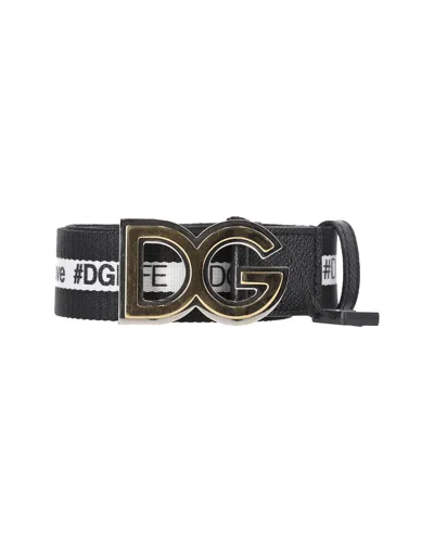 Dolce & Gabbana Dg Logo Buckle Belt (authentic Pre-loved) In Black