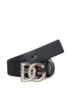 Dolce & Gabbana Dg Logo-buckle Belt In Black