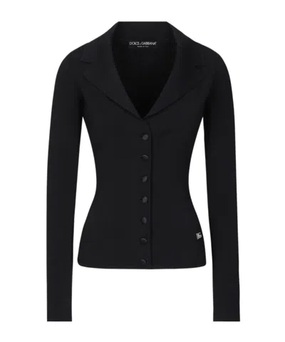 DOLCE & GABBANA DOLCE  GABBANA LOGO PLAQUE SINGLE-BREASTED BLAZER