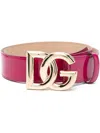 Dolce & Gabbana Belt Dg Pink In Rosa