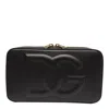 Dolce & Gabbana Dg Logo Leather Camera Bag In Black