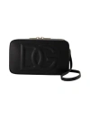 Dolce & Gabbana Embossed-logo Cross-body Bag In Black