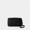 Dolce & Gabbana Small 3d-effect Logo Camera Bag In Black