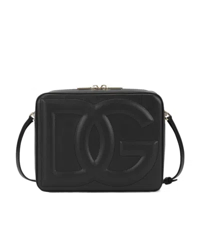 Dolce & Gabbana Medium Dg Logo Camera Bag In Black