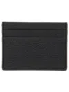 Dolce & Gabbana Logo Card Holder In Calfskin With Deer Print In Black