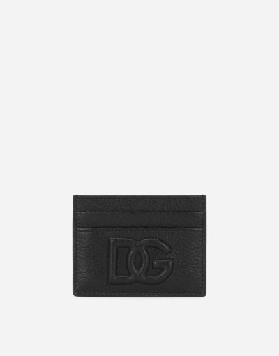 Dolce & Gabbana Dg Logo Card Holder In Black