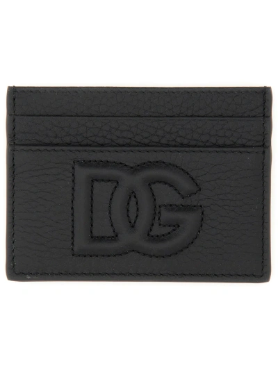 Dolce & Gabbana Dg Logo Card Holder In Black