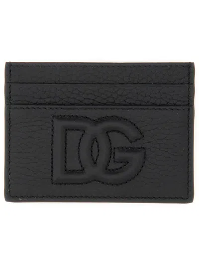 Dolce & Gabbana Dg Logo Card Holder In Black