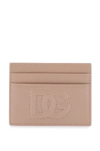 Dolce & Gabbana Dg Logo Cardholder In Cipria