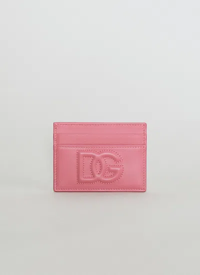 Dolce & Gabbana Dg Logo Cardholder In Pink