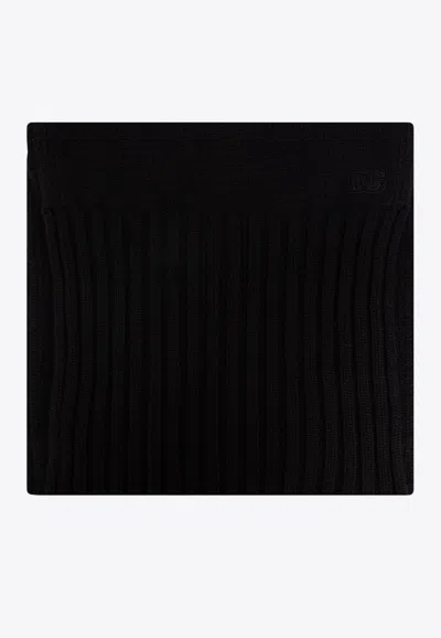 DOLCE & GABBANA DG LOGO CASHMERE SCARF
