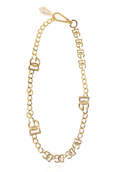 Dolce & Gabbana Chain-link Belt In Gold