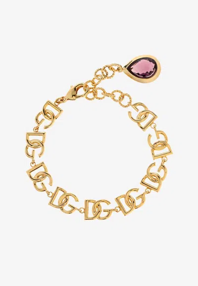 Dolce & Gabbana Dg Logo Chain Bracelet In Gold