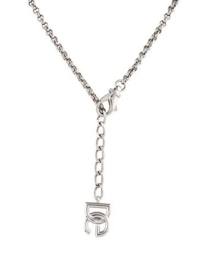 Pre-owned Dolce & Gabbana Dg Logo Chain Necklace, 17.25" In Multicolor
