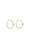 Dolce & Gabbana Dg Logo-charm Hoop Earrings In Yellow