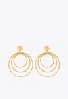 Dolce & Gabbana Dg Logo-charm Multi-hoop Earrings In Gold