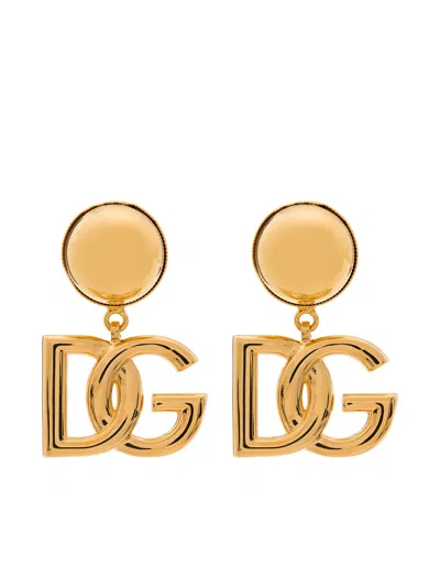 DOLCE & GABBANA DG LOGO CLIP-ON EARRINGS
