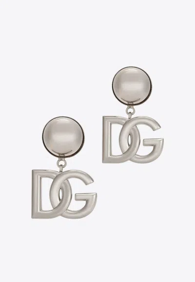 DOLCE & GABBANA DG LOGO CLIP-ON EARRINGS
