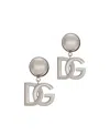 Dolce & Gabbana Dg-logo Clip-on Earrings In Yellow
