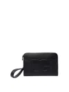 Dolce & Gabbana Rectangular Clutch Logo Textured Finish In Negro