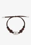Dolce & Gabbana Dg Logo Cord Bracelet In Multicolor