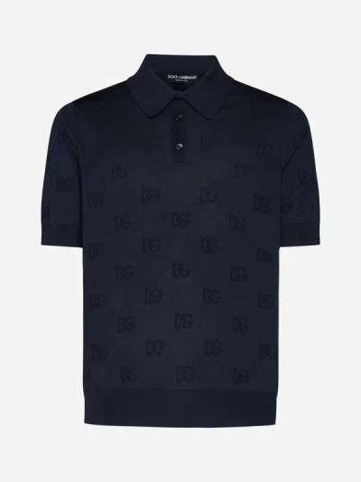 DOLCE & GABBANA DG LOGO COTTON POLO SHIRT